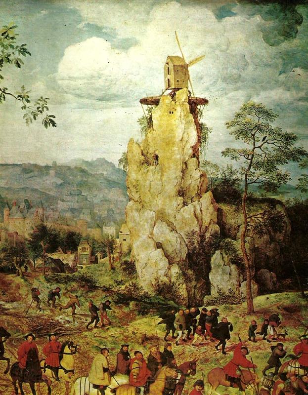 Pieter Bruegel detalj fran korsborandet Spain oil painting art